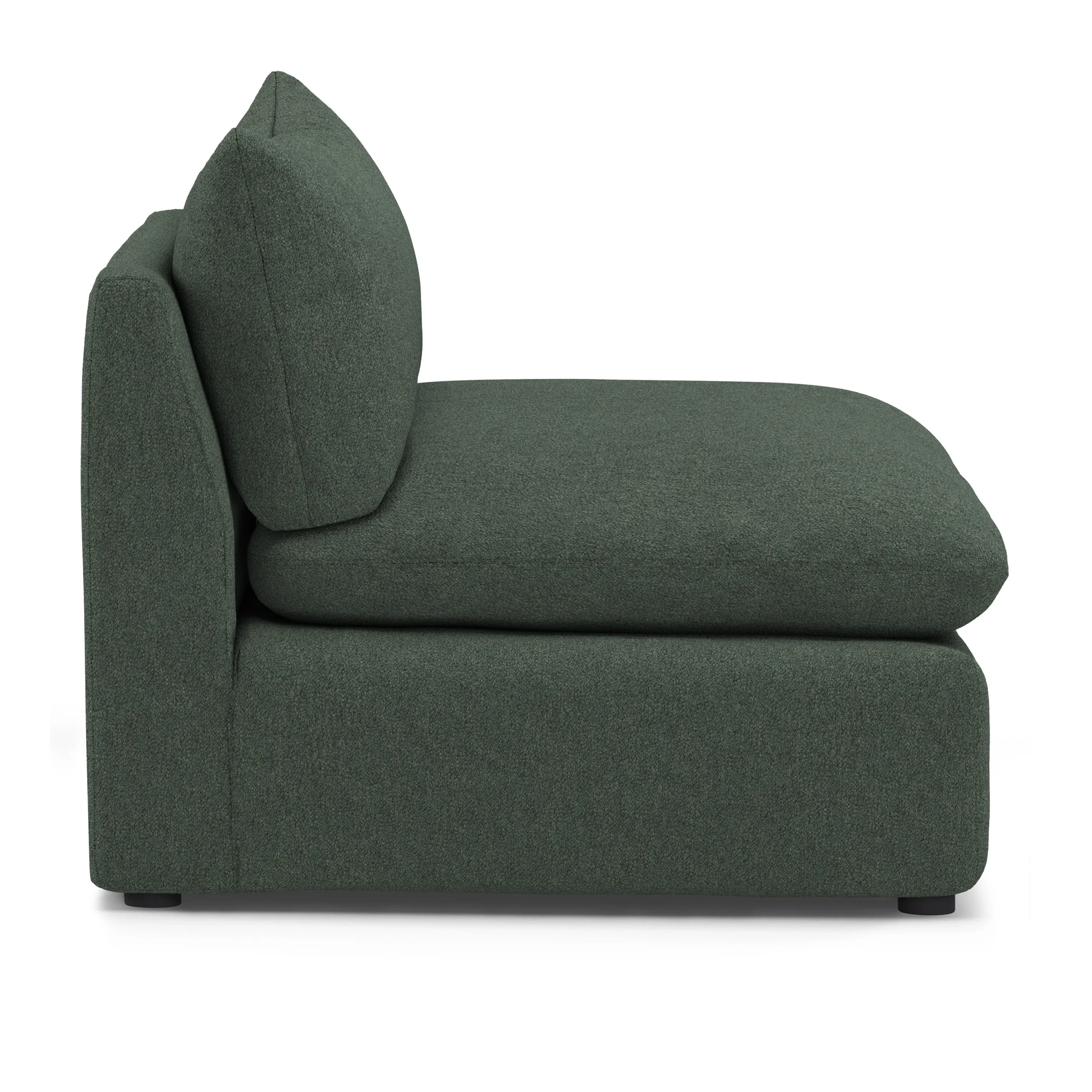 Leigh 39.5_ Armless Chair Module - Green Wool Bouclé - Image 12