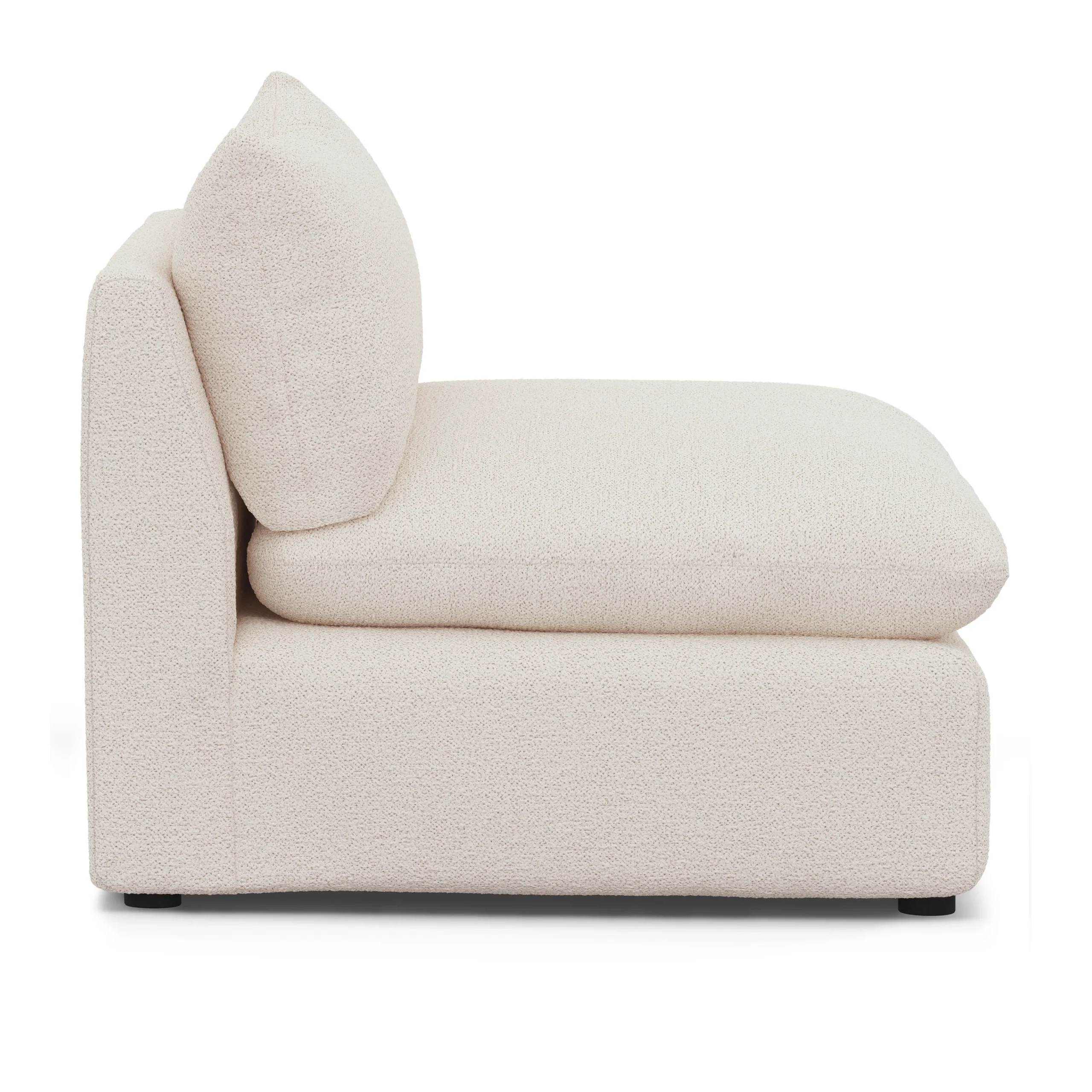 Leigh 39.5_ Armless Chair Module - Ivory Wool Bouclé - Image 10