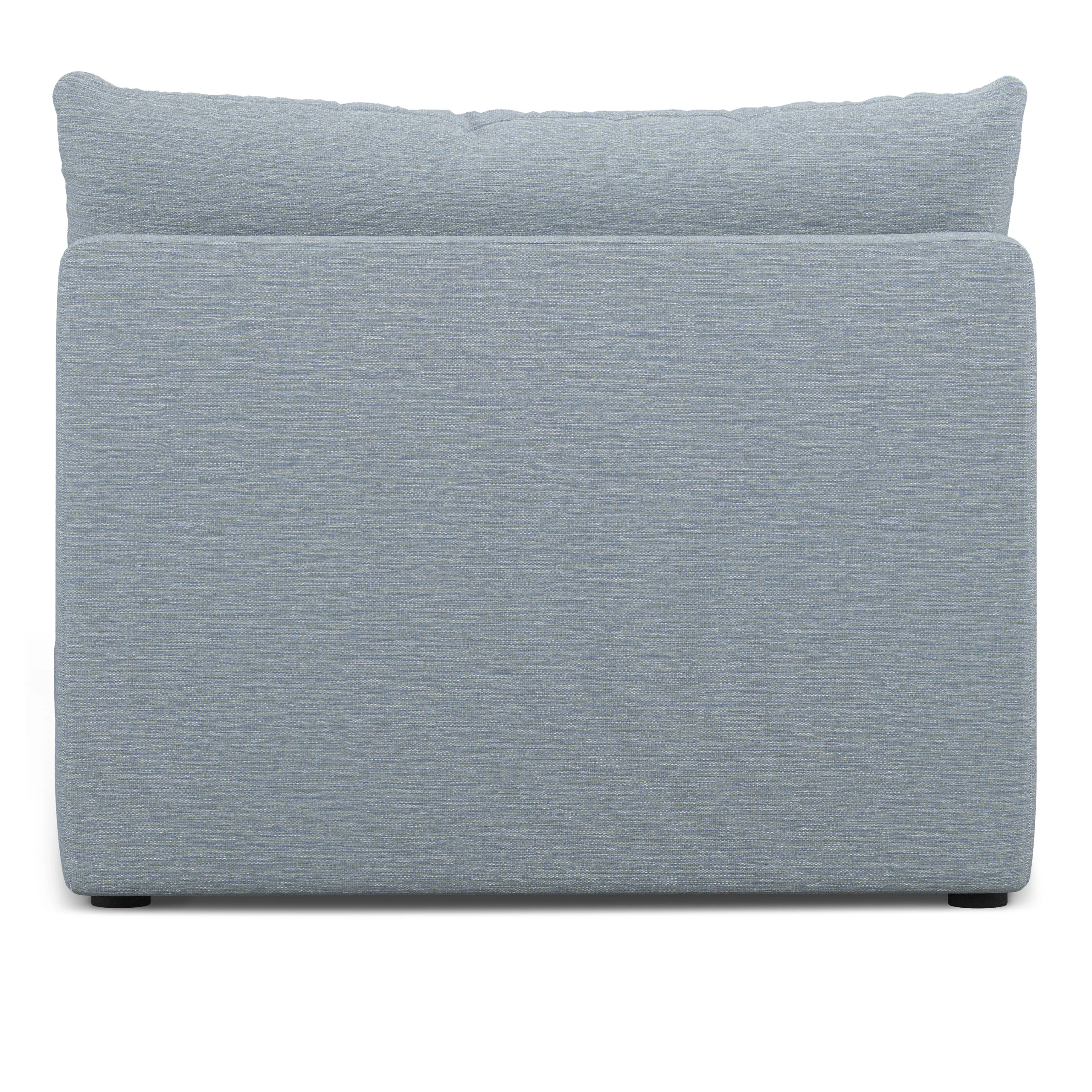Leigh 39.5_ Armless Chair Module - Silver Light Blue - Image 10