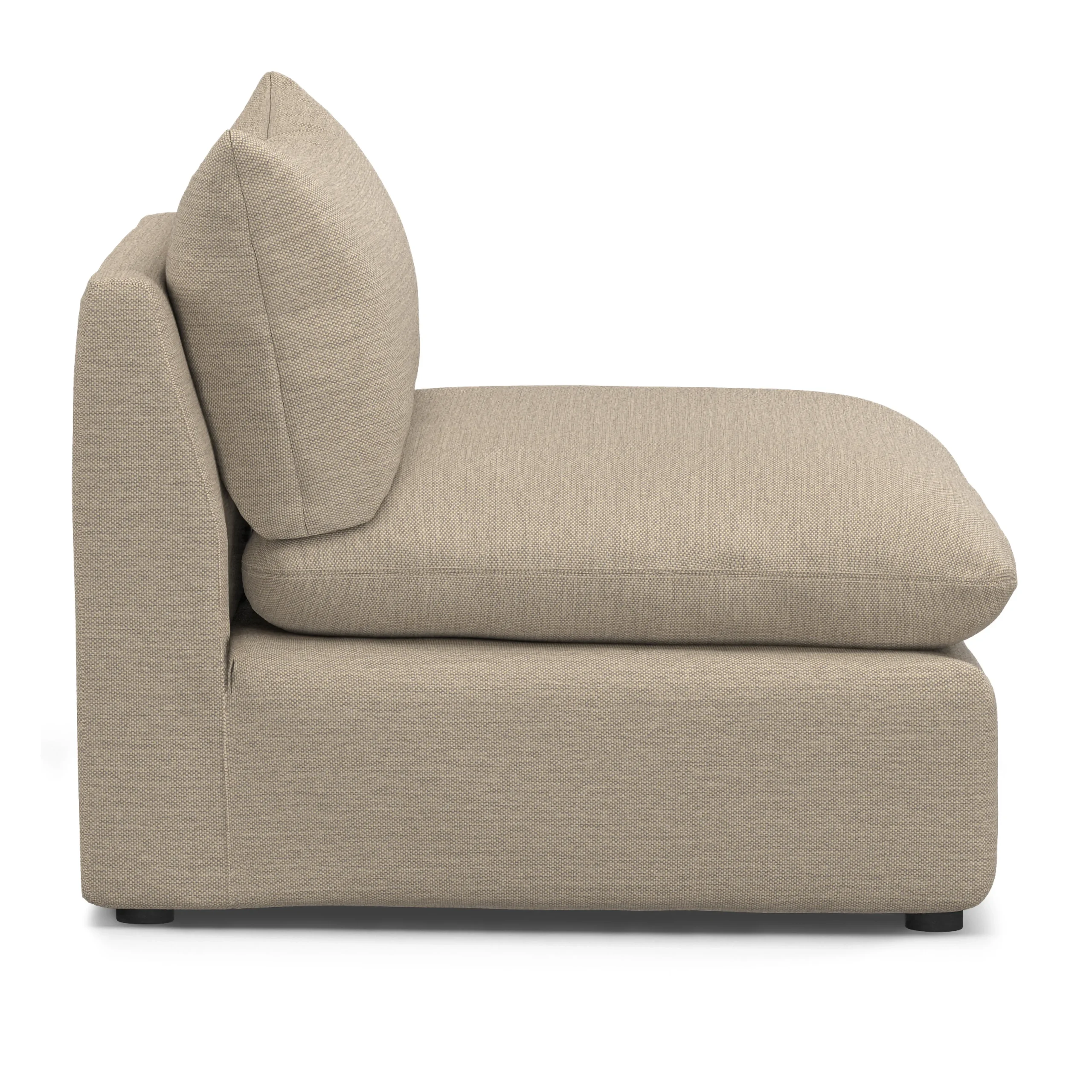 Leigh 39.5_ Armless Chair Module - Silver Taupe - Image 12