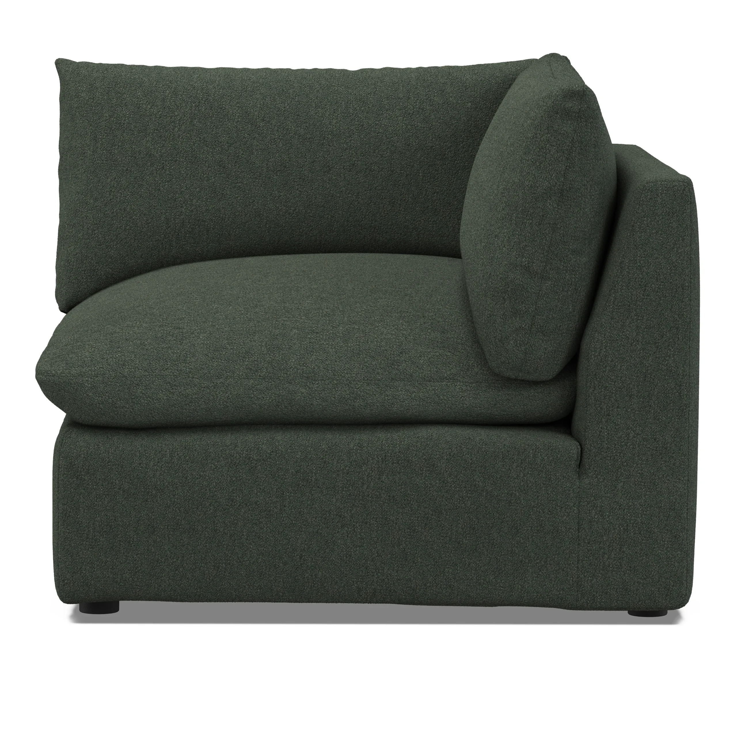 Leigh 41_ Corner Chair Module - Green Wool Bouclé - Image 10