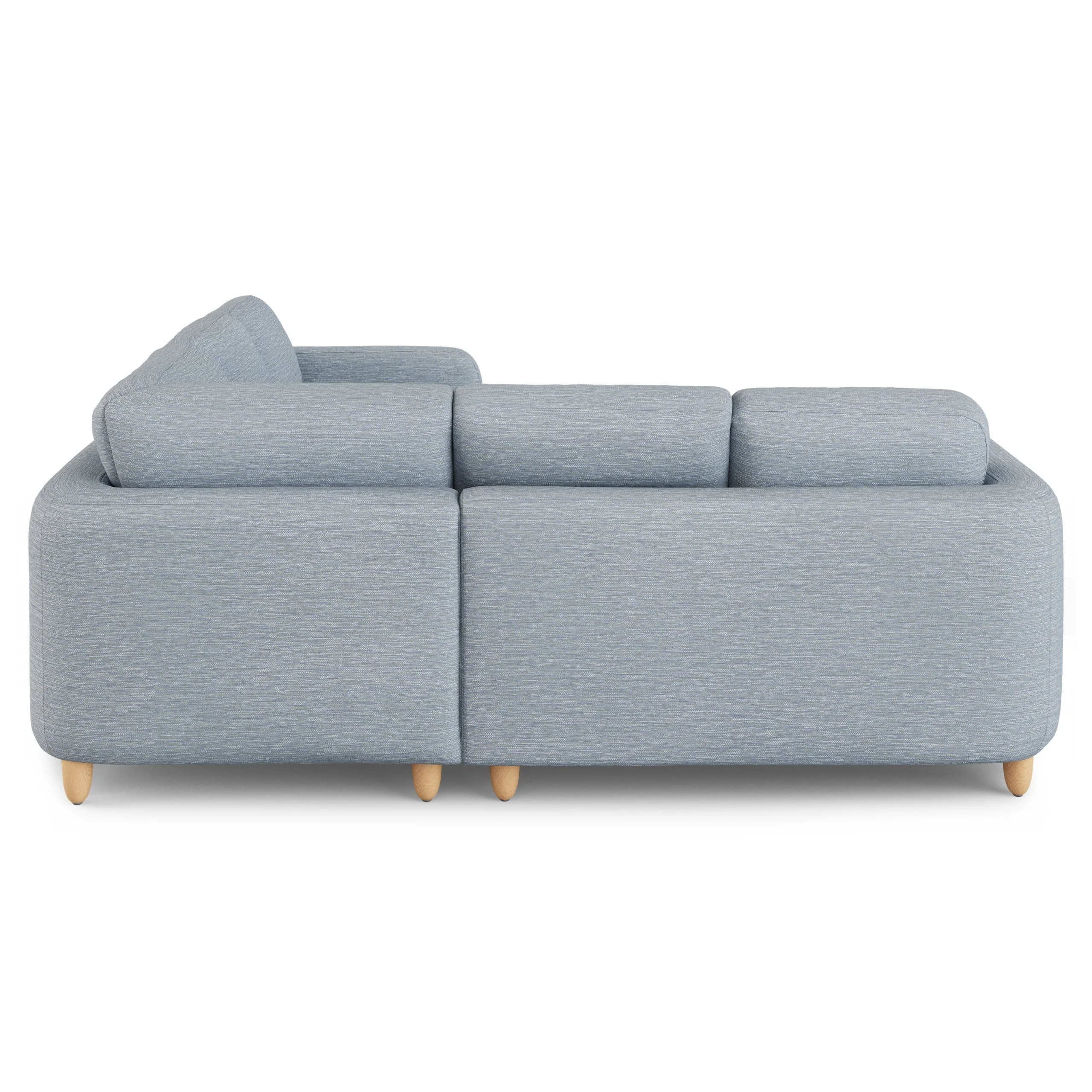 Vati 92_ Velvet Corner Sectional - Natural Oak and Hale Fir Green - Image 4
