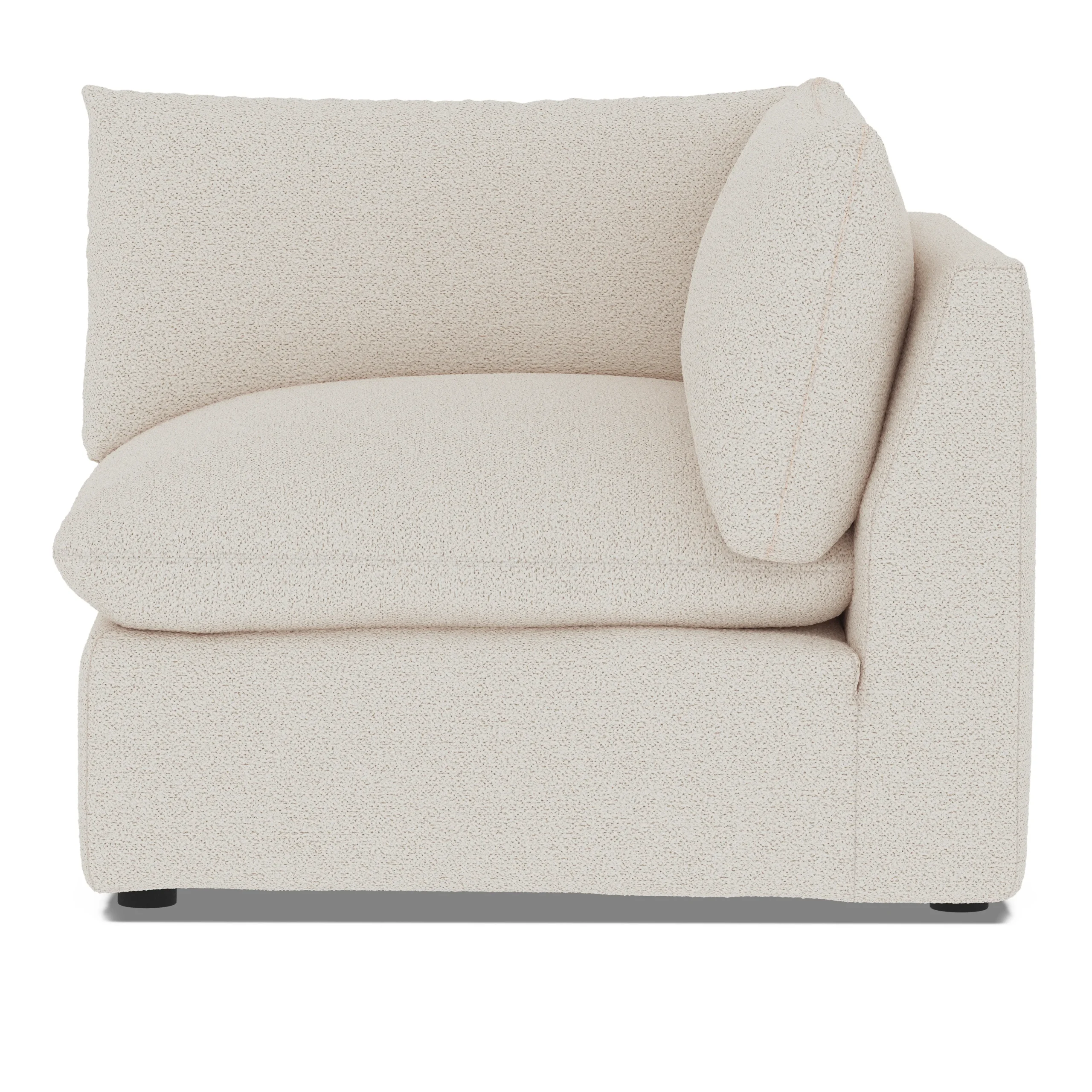 Leigh 41_ Corner Chair Module - Ivory Wool Bouclé - Image 8