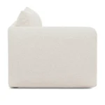 Leigh 46_ Left Arm Module - Ivory Wool Bouclé