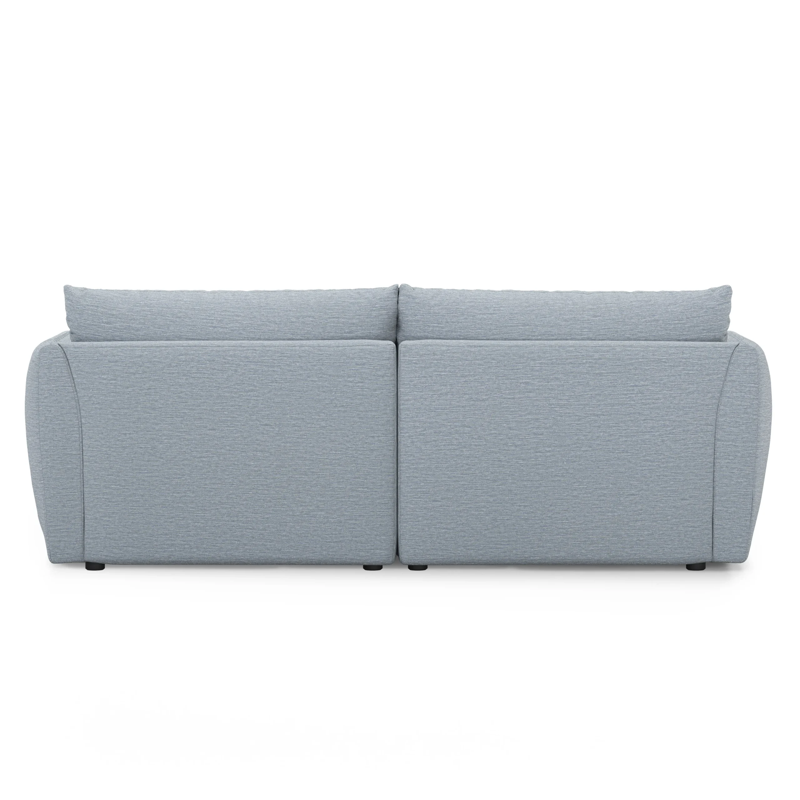 Leigh 92_ Modular Sofa - Silver Light Blue - Image 9