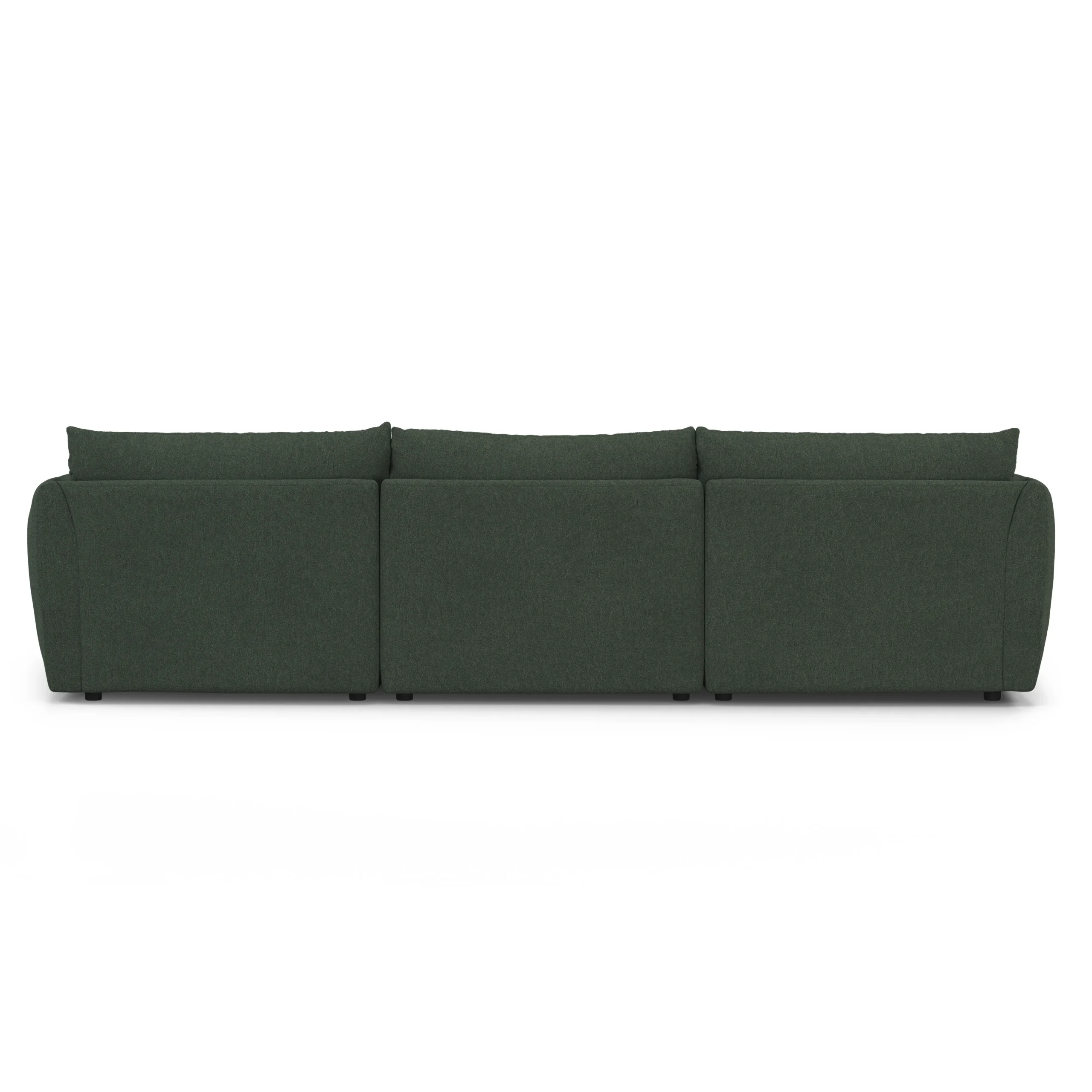 Leigh 131.5_ Modular Sofa - Green Wool Bouclé - Image 9