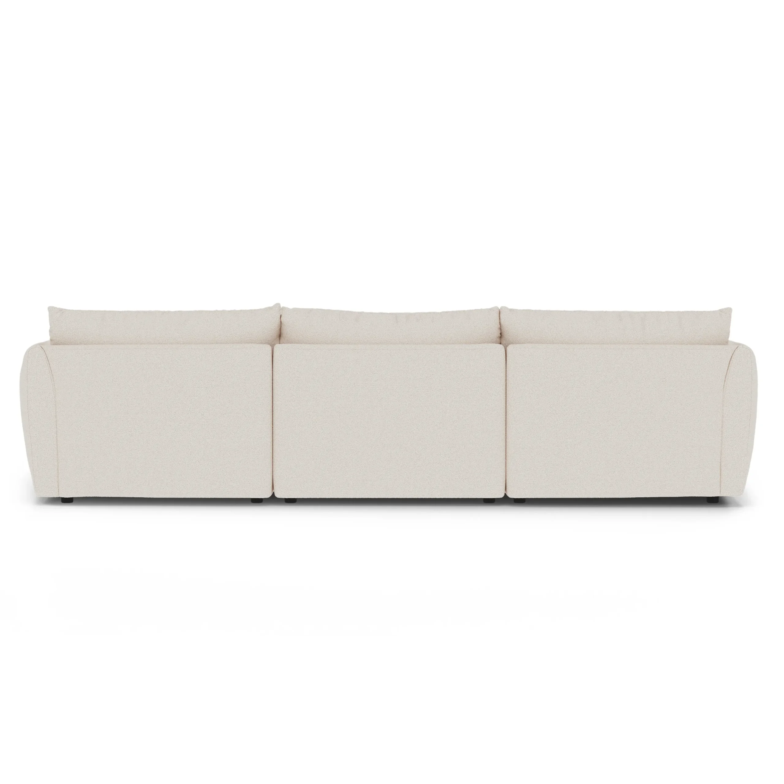 Leigh 131.5_ Modular Sofa - Ivory Wool Bouclé - Image 7