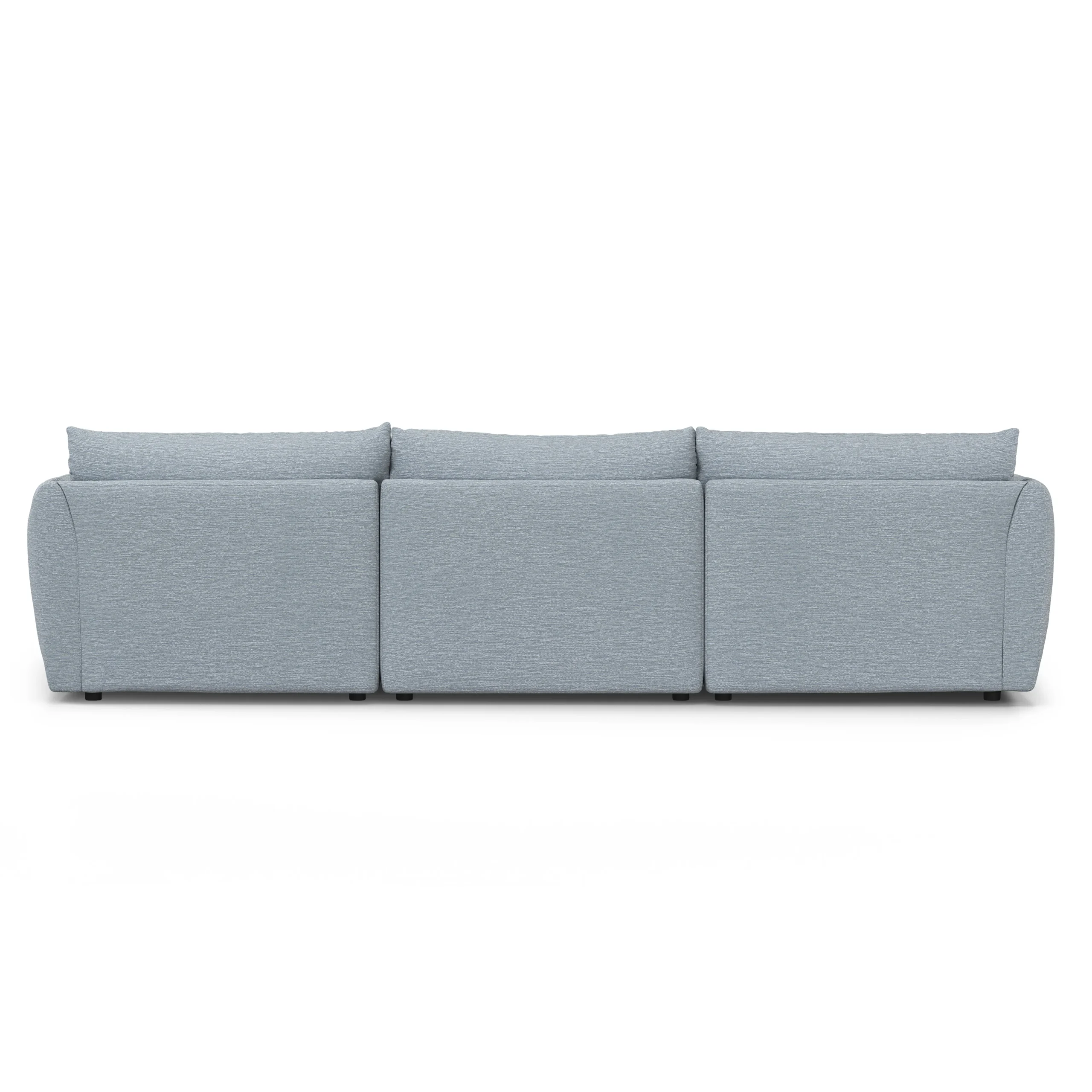 Leigh 131.5_ Modular Sofa - Silver Light Blue - Image 9