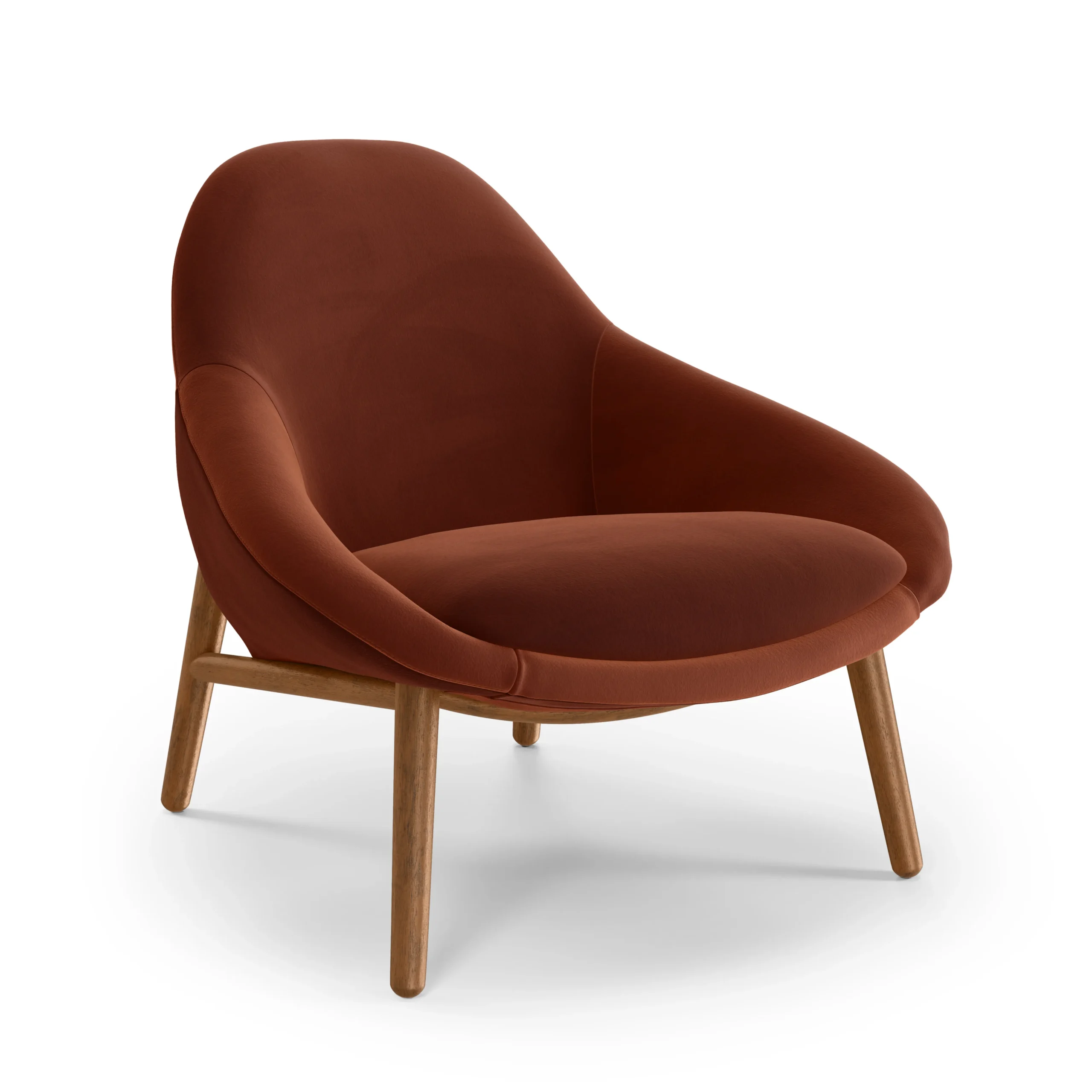 Sunny 32_ Velvet Lounge Chair - Hale Rust - Image 11