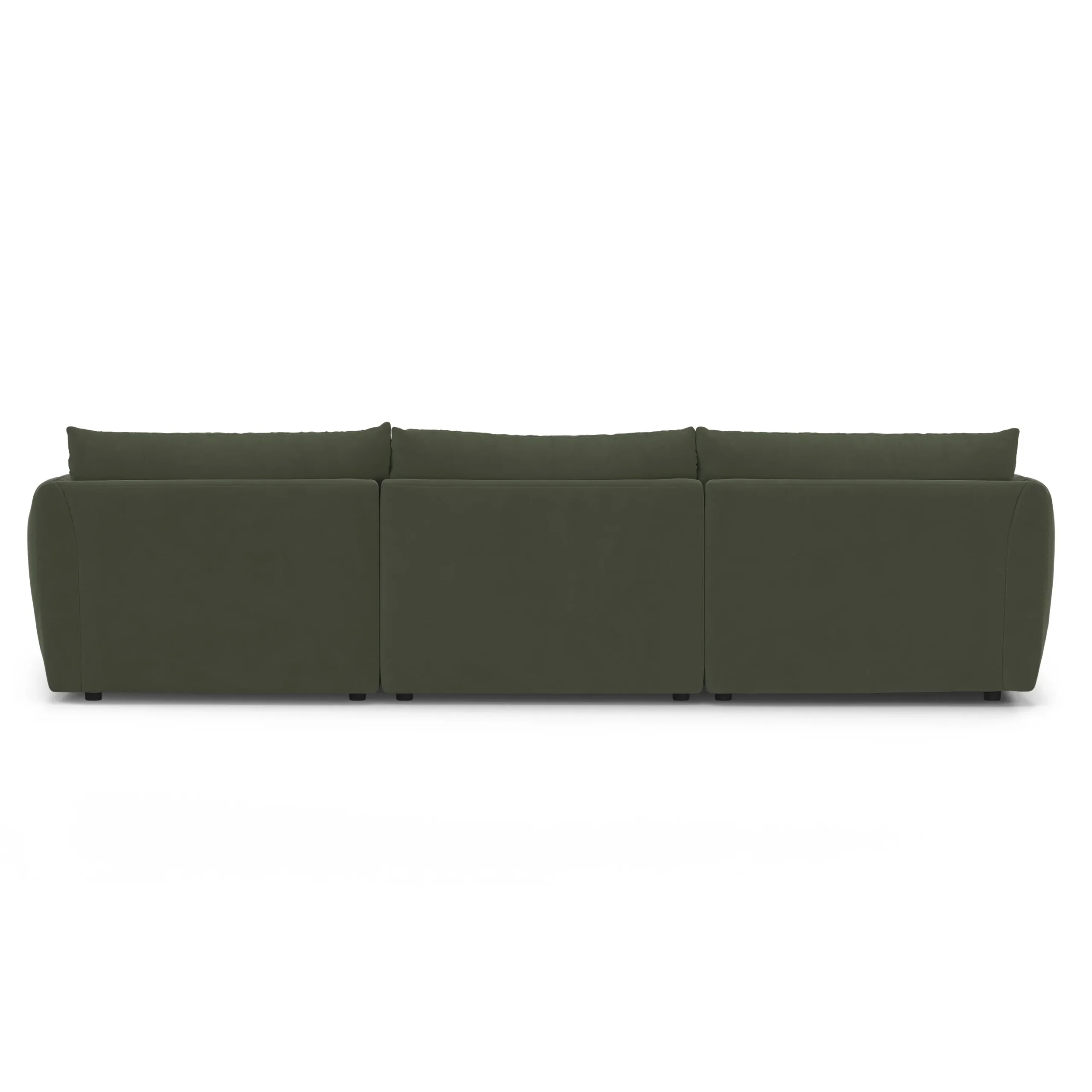 Leigh 131.5_ Velvet Modular Sofa - Hale Fir Green - Image 9