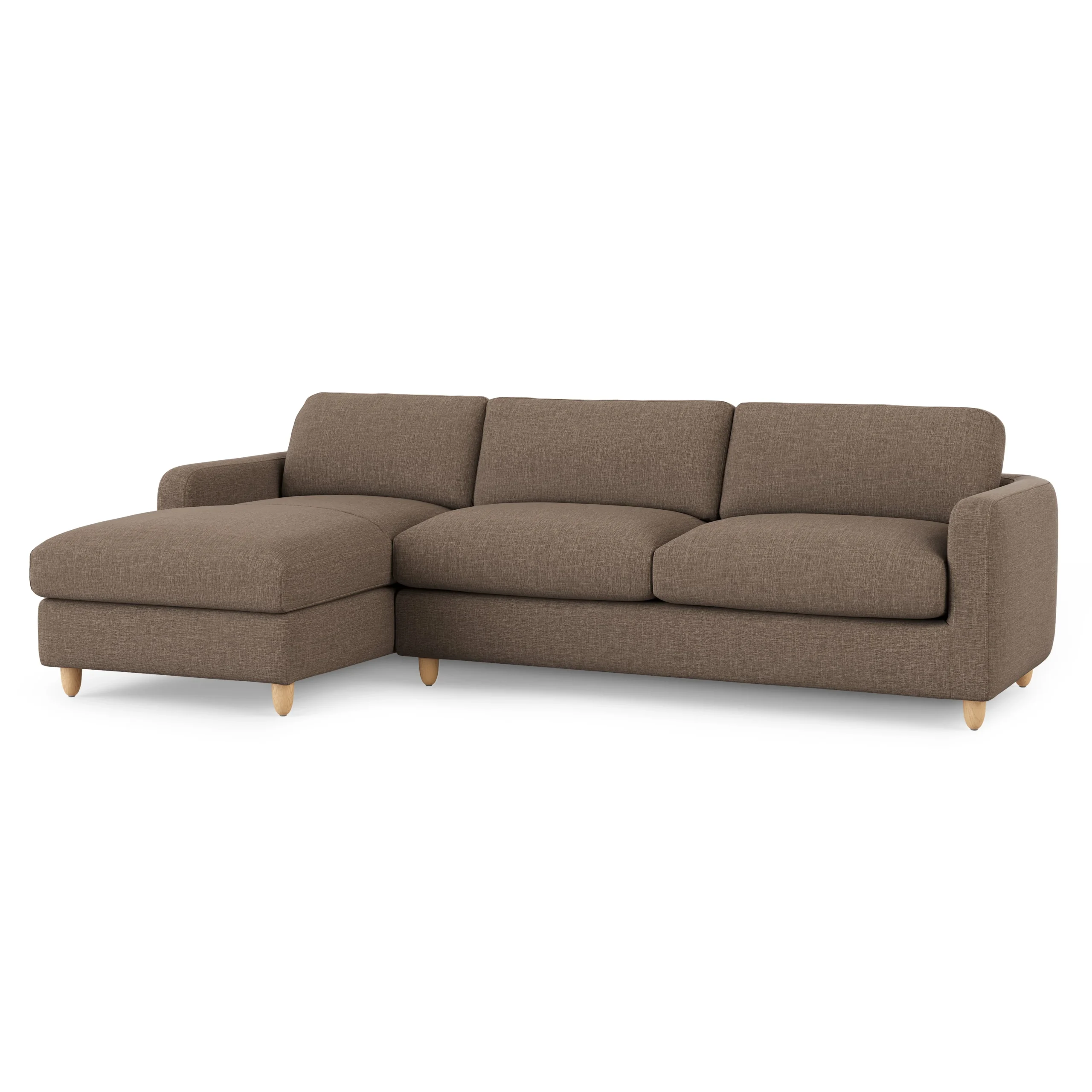 Vati 114_ Left Storage Sleeper Sectional - Natural Oak and Buckler Brown - Image 13