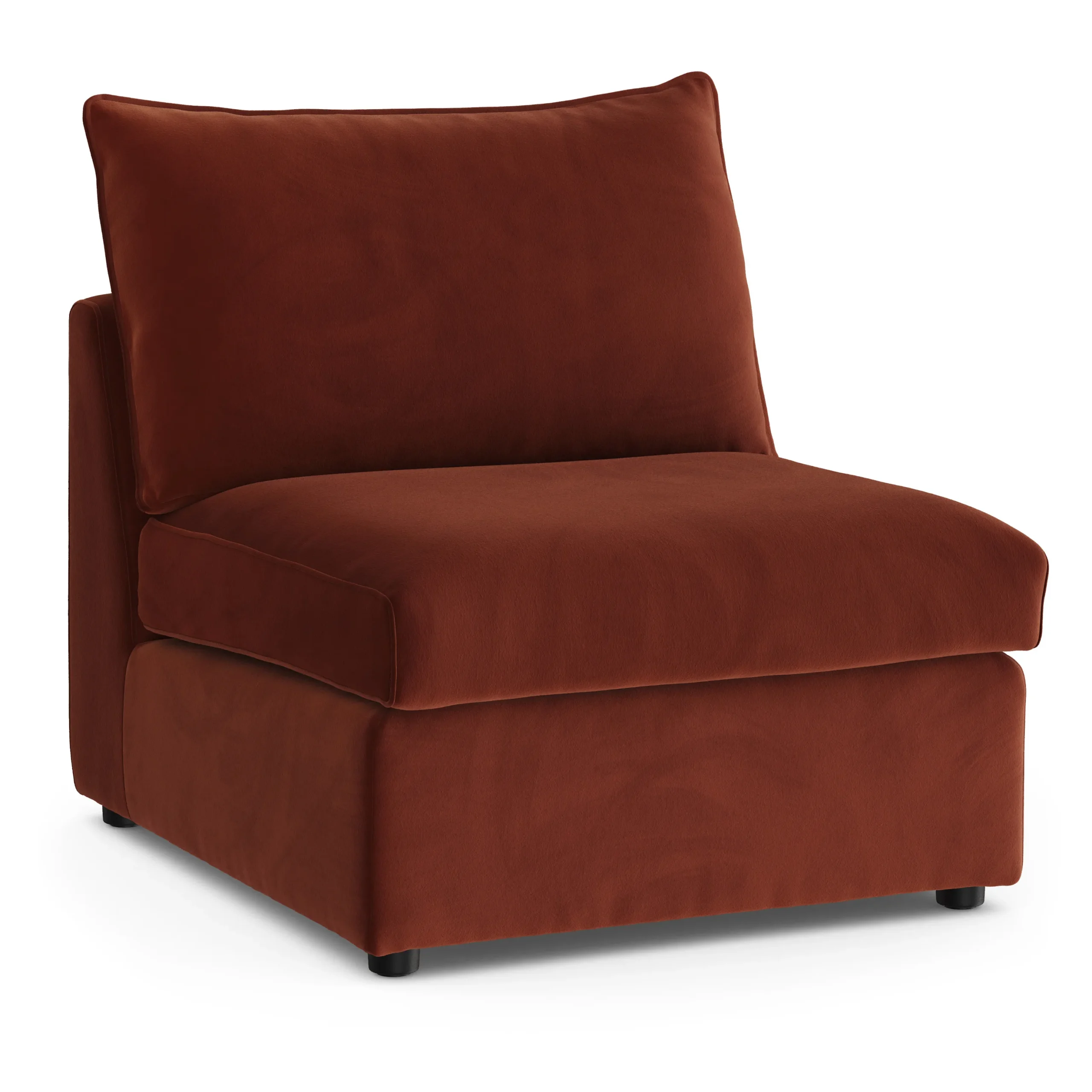 Lenae 32_ Velvet Armless Chair Module - Hale Rust - Image 10