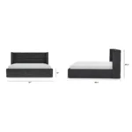 Calabri King Upholstered Bed - Napa Charcoal