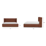 Calabri King Upholstered Bed - Napa Rust