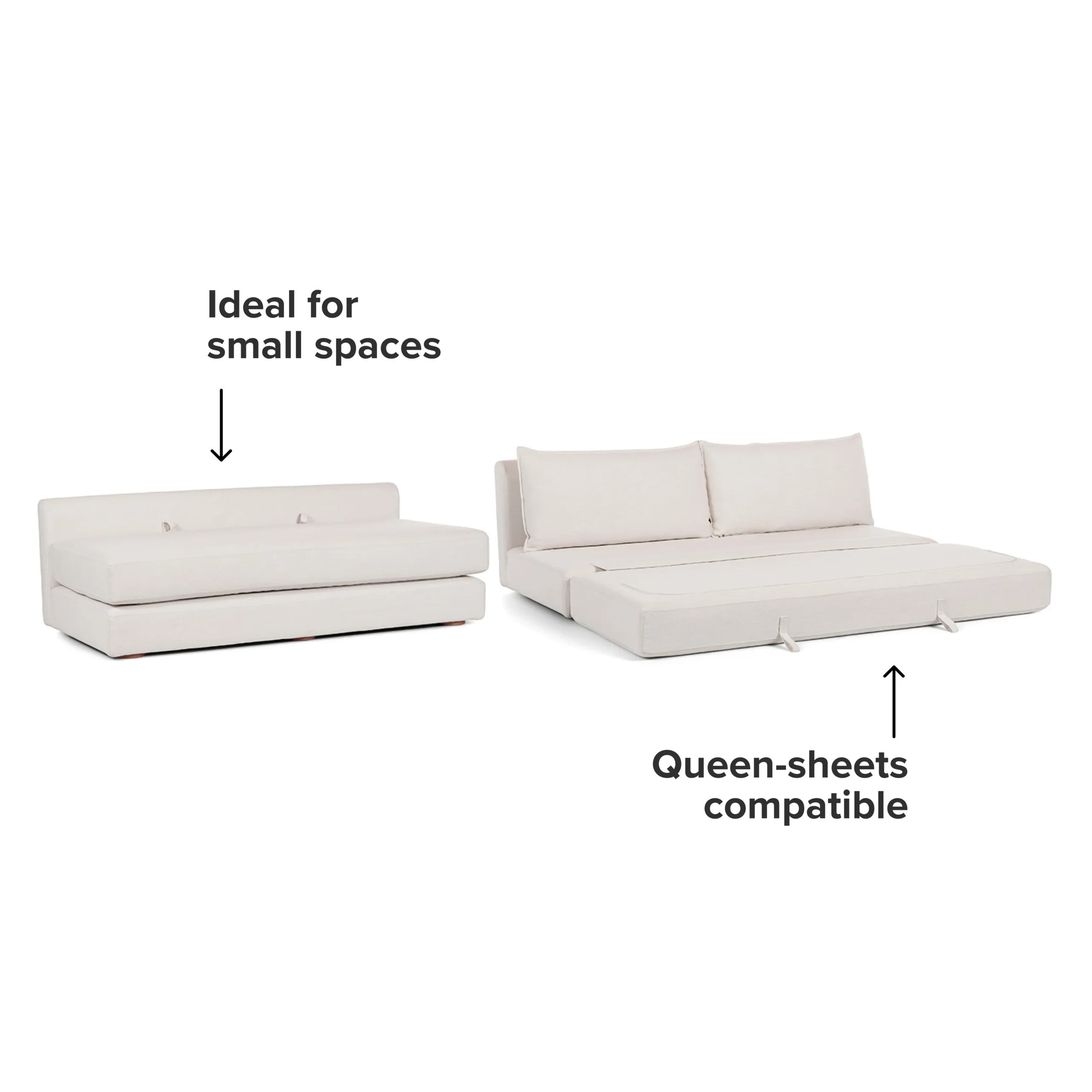 Braam 75_ Sofa Bed - Vintage White - Image 10