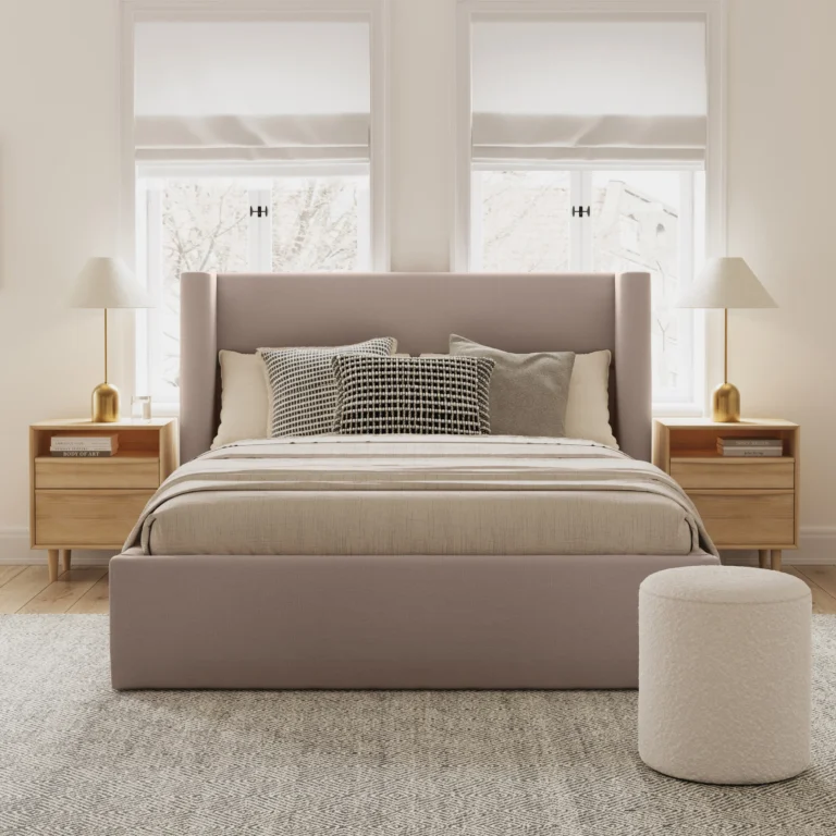 Calabri Queen Upholstered Bed - Napa Quartz