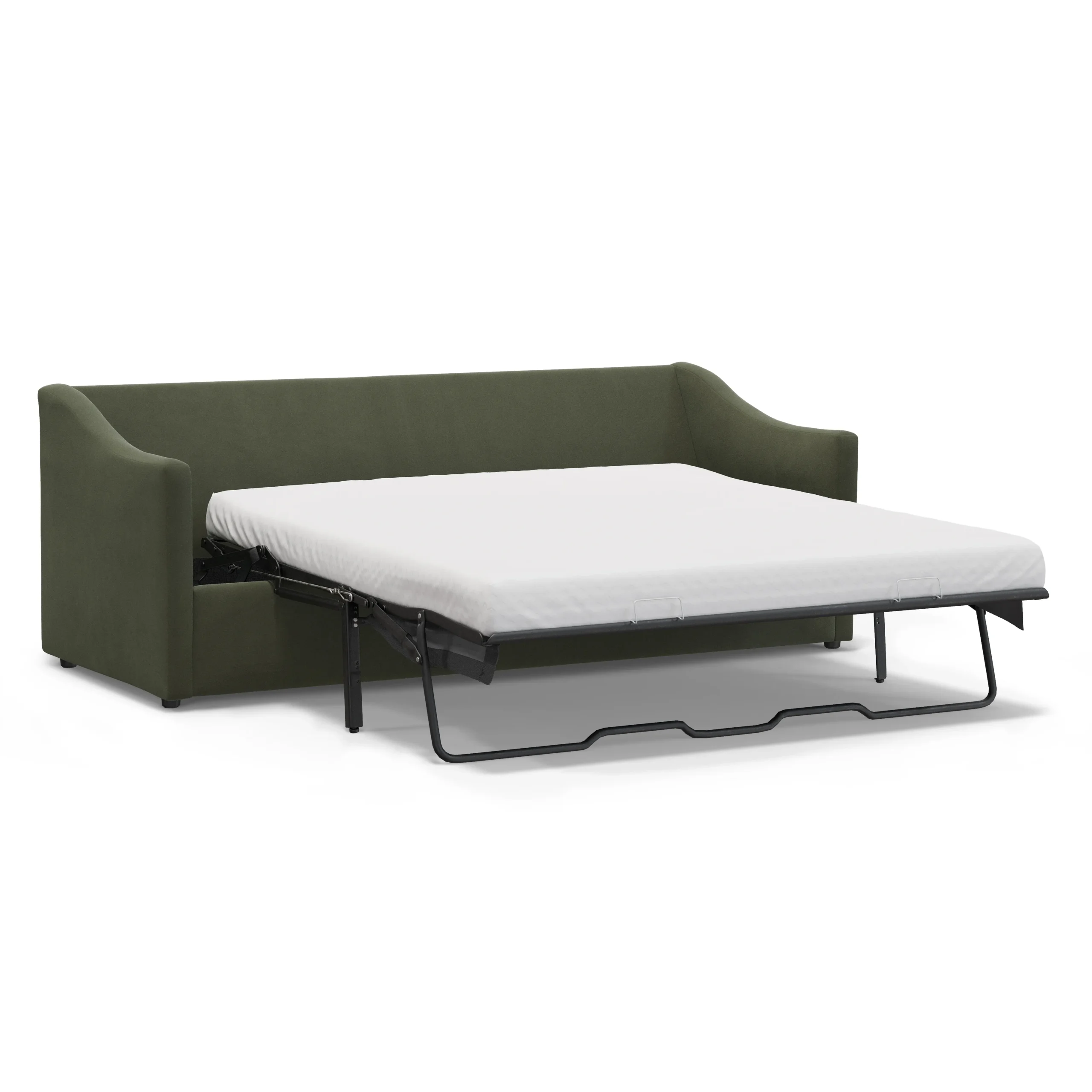 Landry 84.5_ Velvet Sofa Bed - Hale Fir Green - Image 5