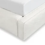 Cigar King Upholstered Storage Bed - Ankara Ivory