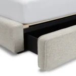 Cigar King Upholstered Storage Bed - Birch Ivory