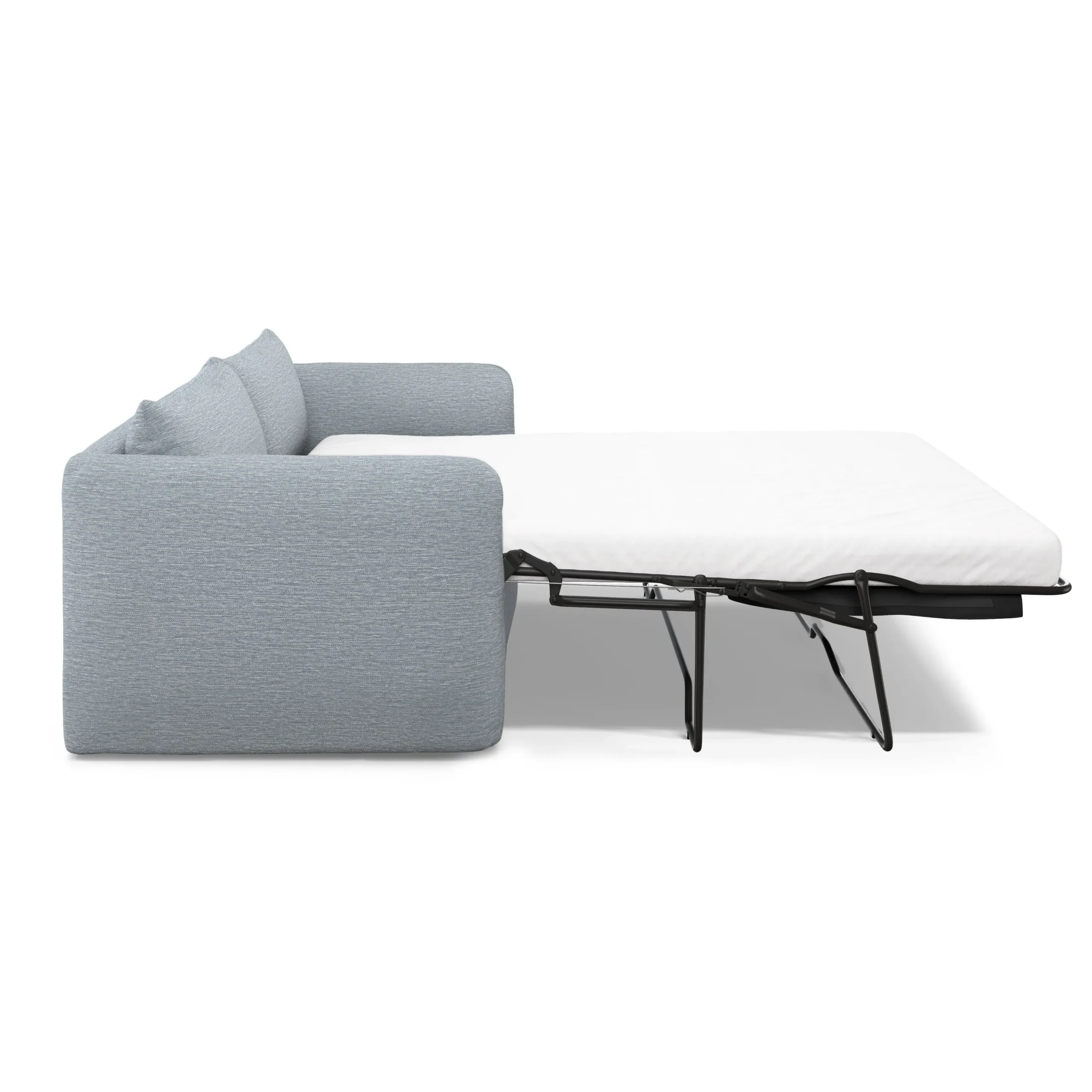 Leigh 86_ Sofa Bed - Silver Light Blue - Image 4