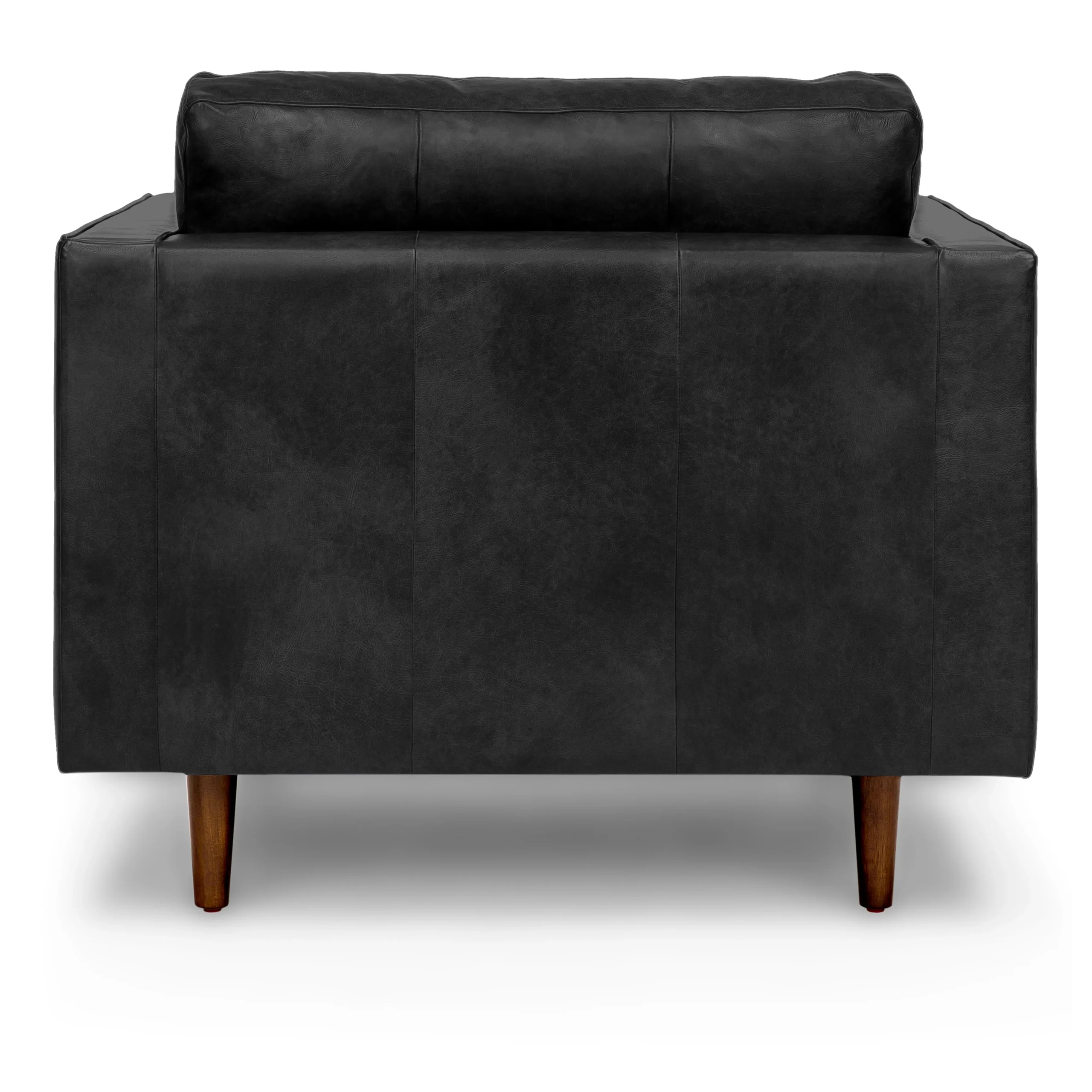 Sven 42_ Tufted Leather Lounge Chair - Oxford Black - Image 8