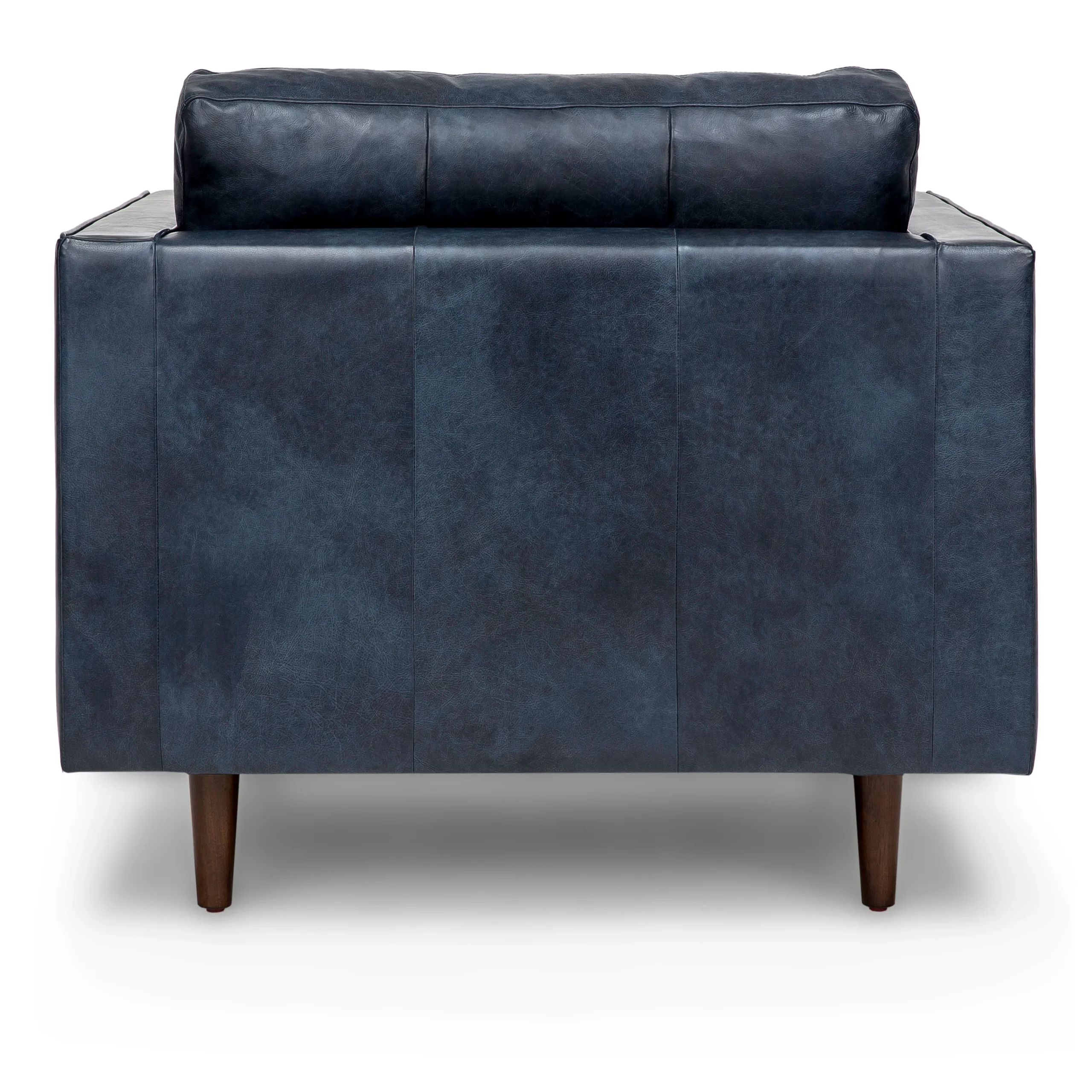 Sven 42_ Tufted Leather Lounge Chair - Oxford Blue - Image 10