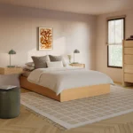 Leif Full Platform Storage Bed - White Oak