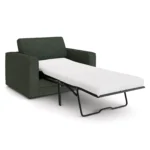 Riley 57.5_ Sleeper Chair - Green Wool Bouclé