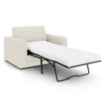Riley 57.5_ Sleeper Chair - Ivory Wool Bouclé