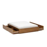 Leif Queen Platform Storage Bed - Smoked Oak