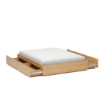 Leif Queen Platform Storage Bed - White Oak