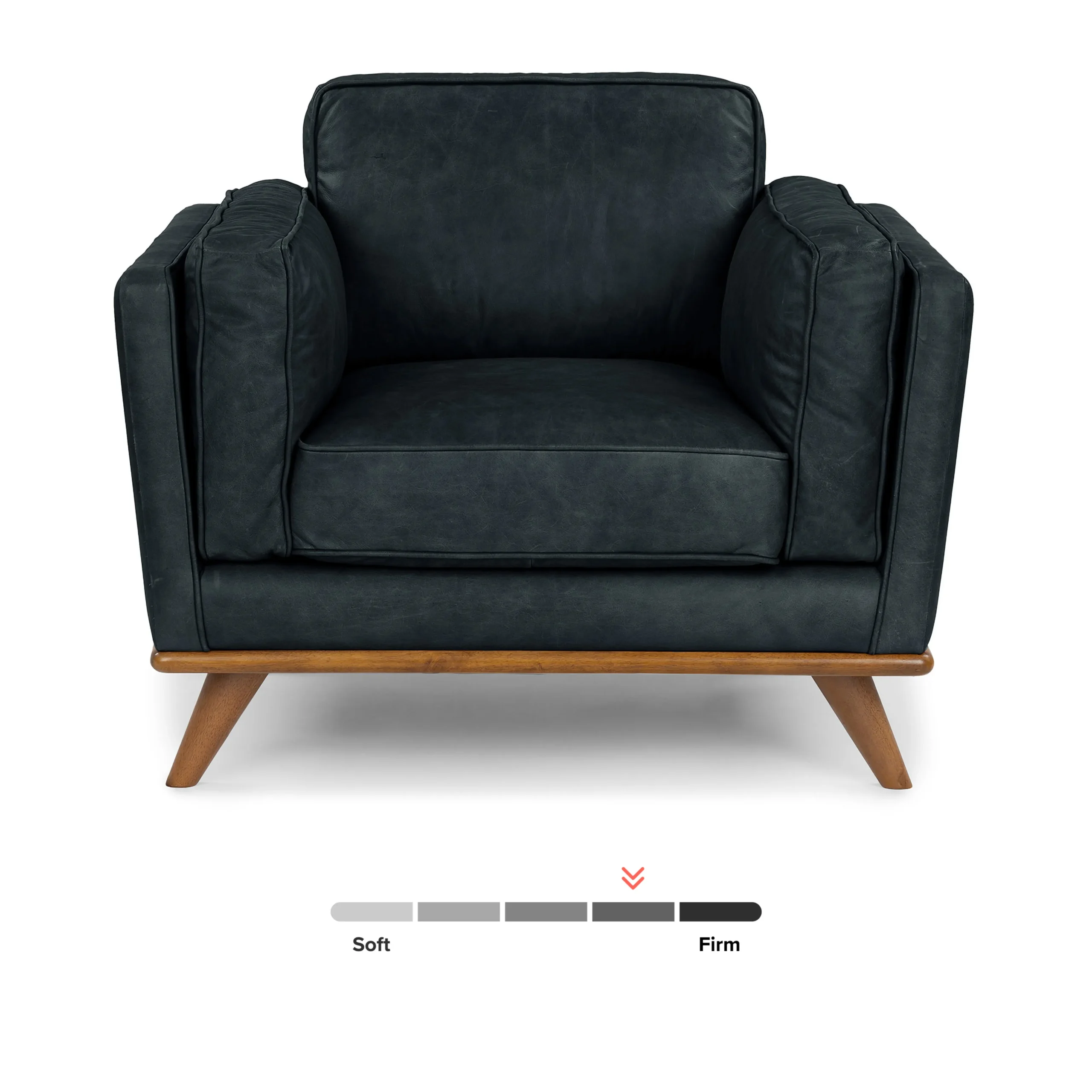 Timber 41_ Leather Lounge Chair - Charme Black - Image 10