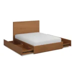 Leif Queen Storage Bed - Smoked Oak
