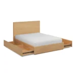 Leif Queen Storage Bed - White Oak