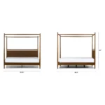 Lenia King Canopy Bed - Walnut