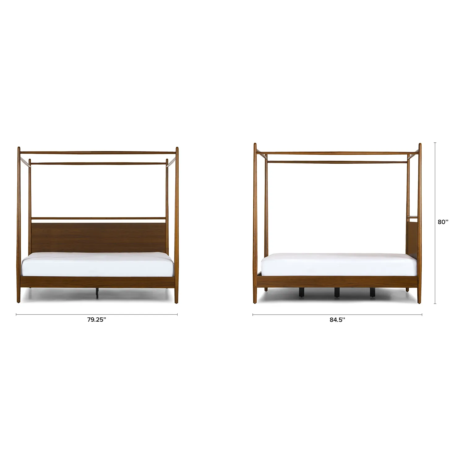 Lenia King Canopy Bed - Walnut - Image 17