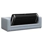 Riley 84_ Sofa Bed - Silver Light Blue