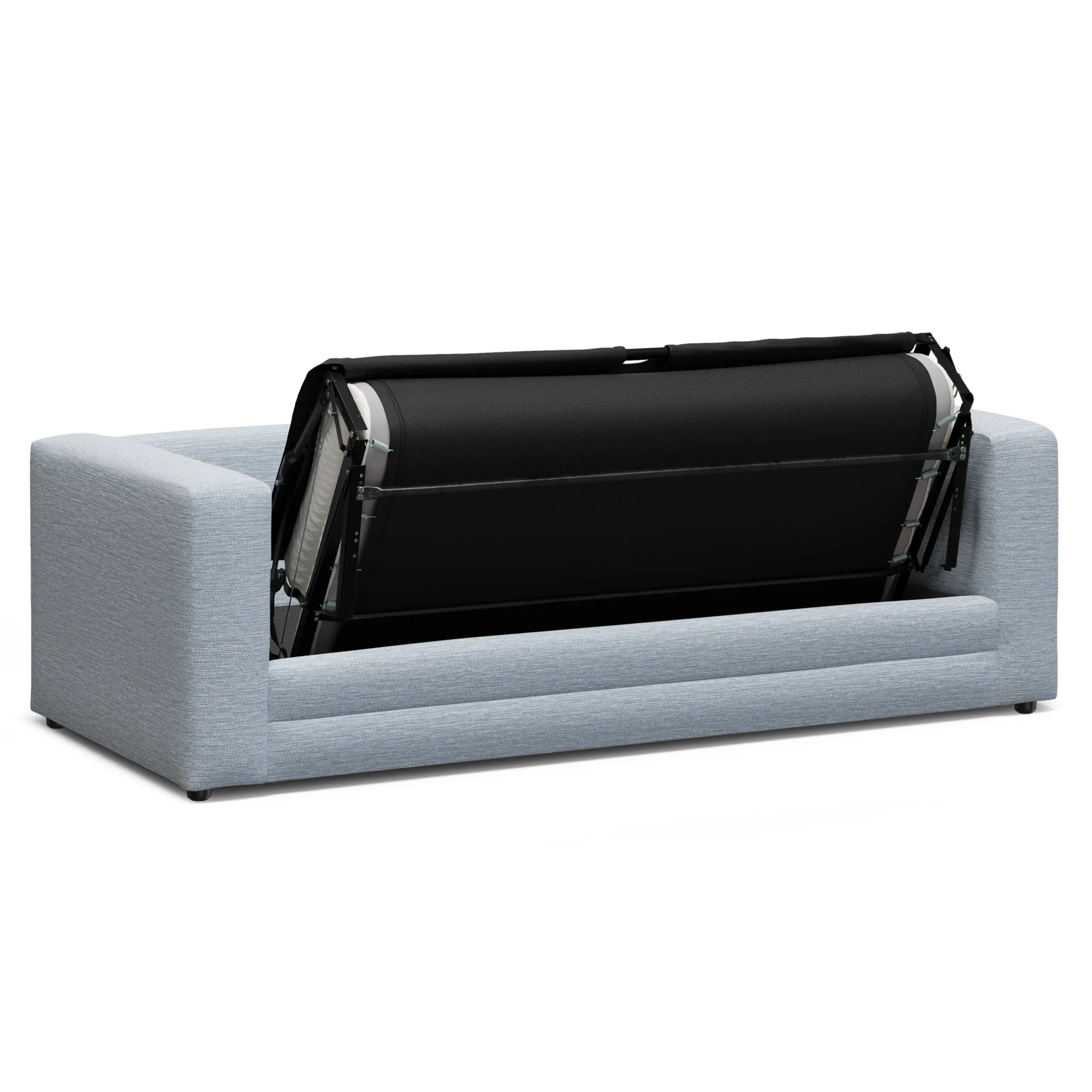 Riley 84_ Sofa Bed - Silver Light Blue - Image 5