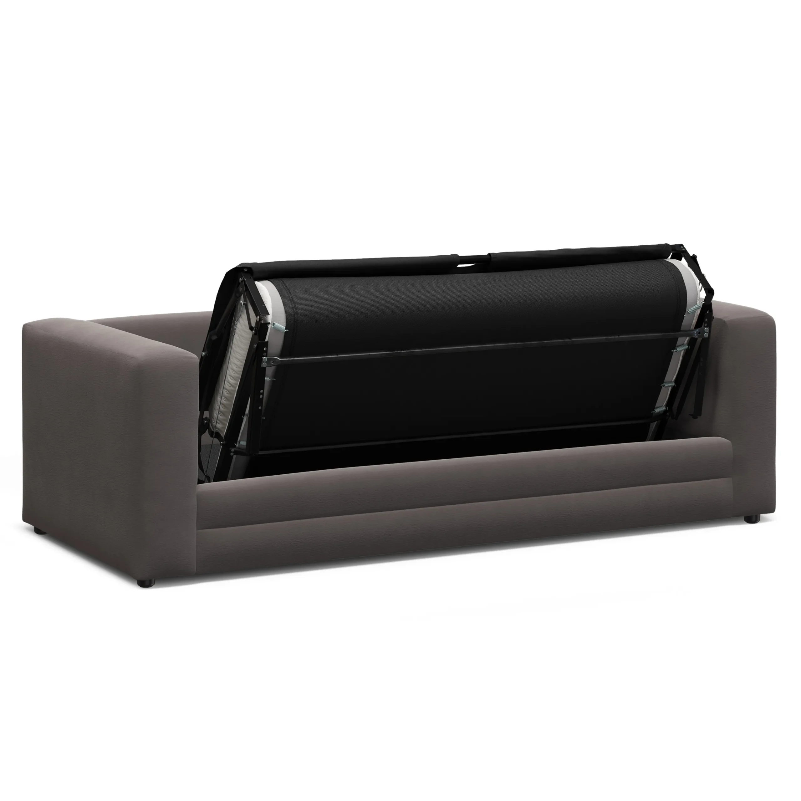 Riley 84_ Velvet Sofa Bed - Hale Warm Gray - Image 5