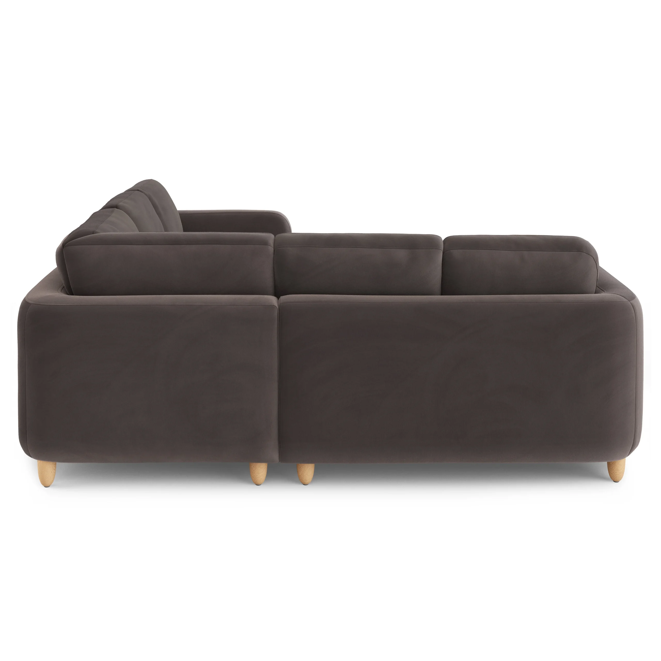 Vati 92_ Velvet Corner Sectional - Natural Oak and Hale Warm Gray - Image 3