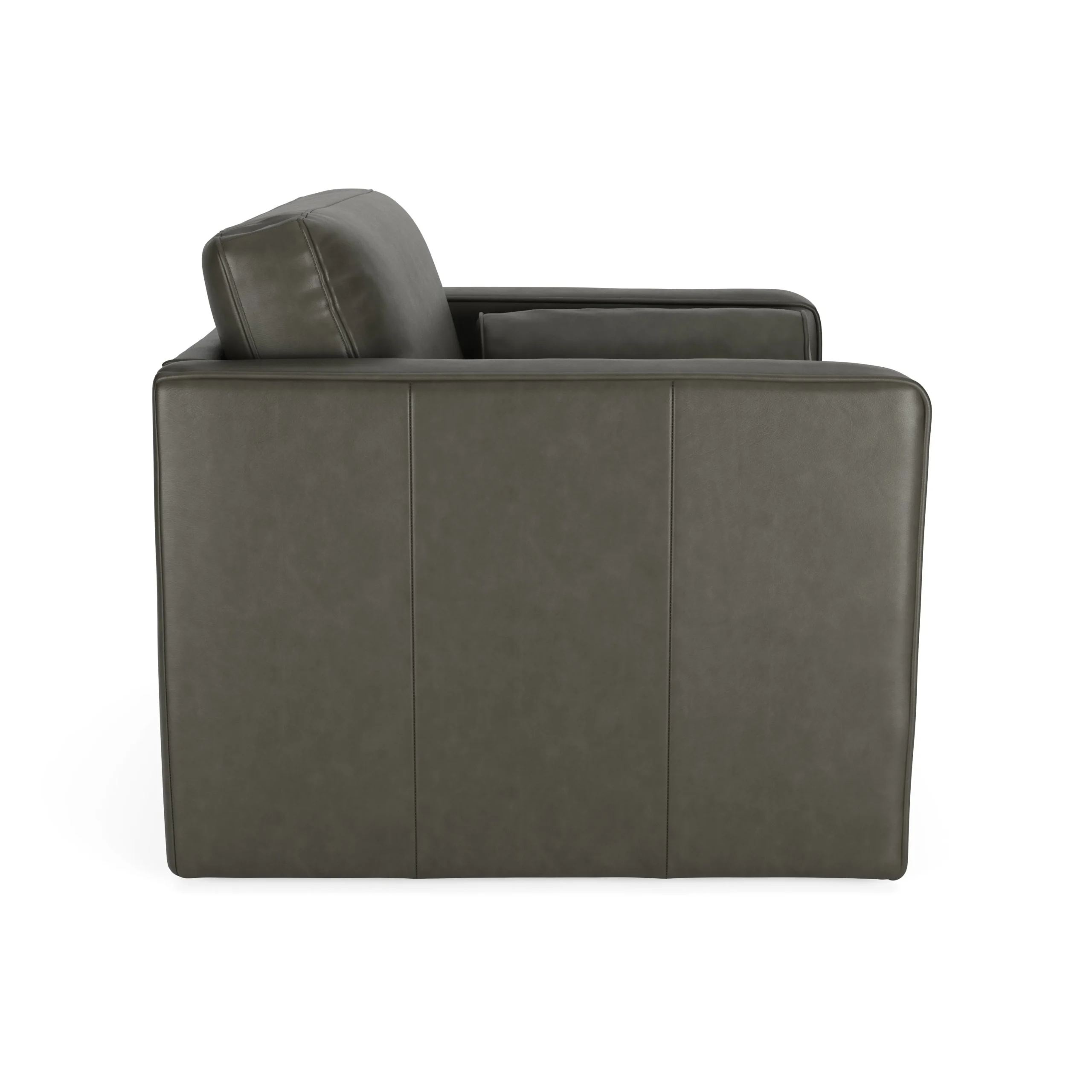 Sven 45.5_ Tufted Leather Sleeper Chair - Charme Green - Image 6