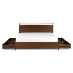 Lenia King Panel Storage Bed - Walnut