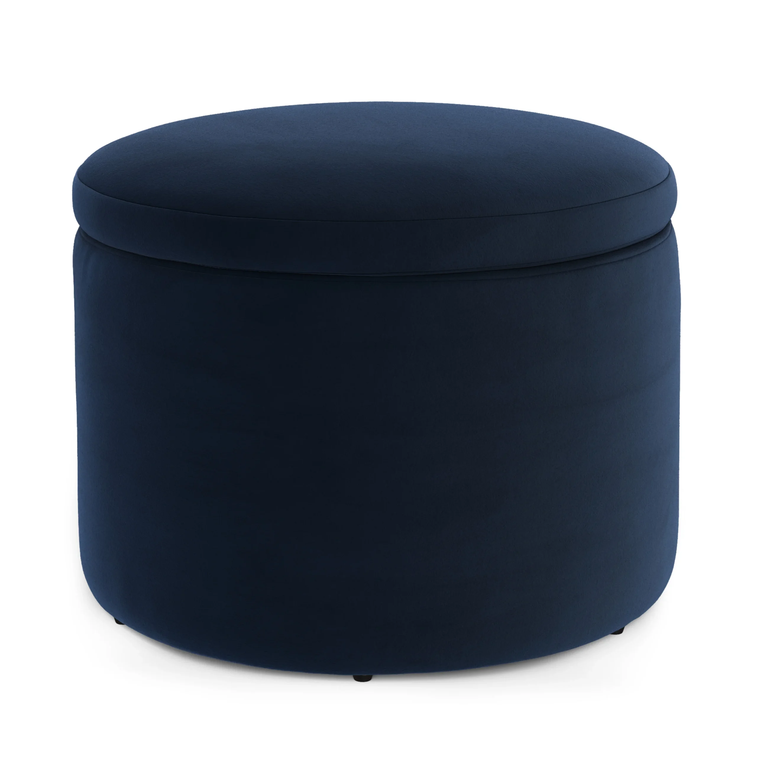 Benson 23.5_ Velvet Storage Ottoman - Hale Ink - Image 9