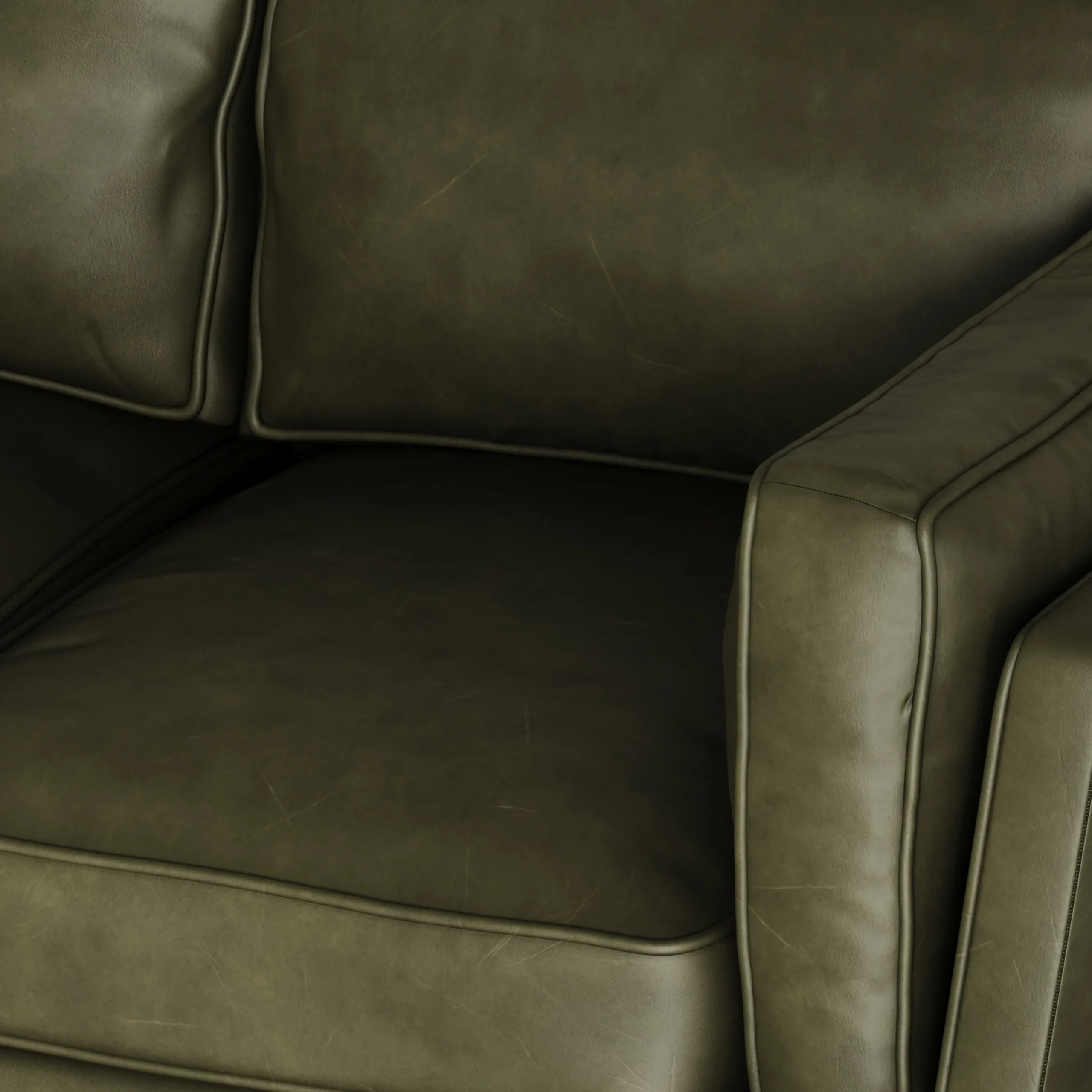 Timber 93_ Leather Corner Sectional - Charme Green - Image 6