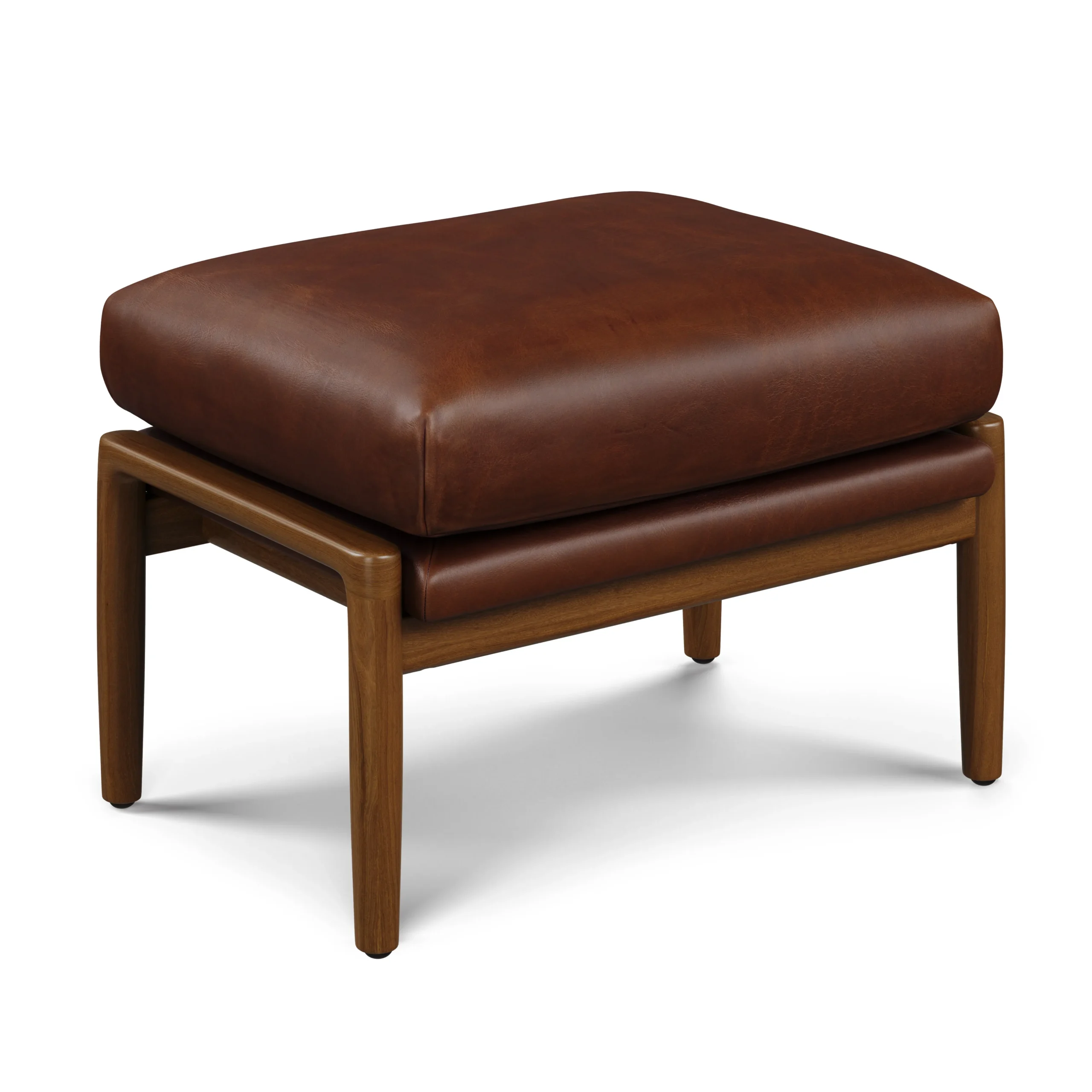 Bavel 26_ Leather Lounge Set - Walnut and Indiana Brown - Image 6