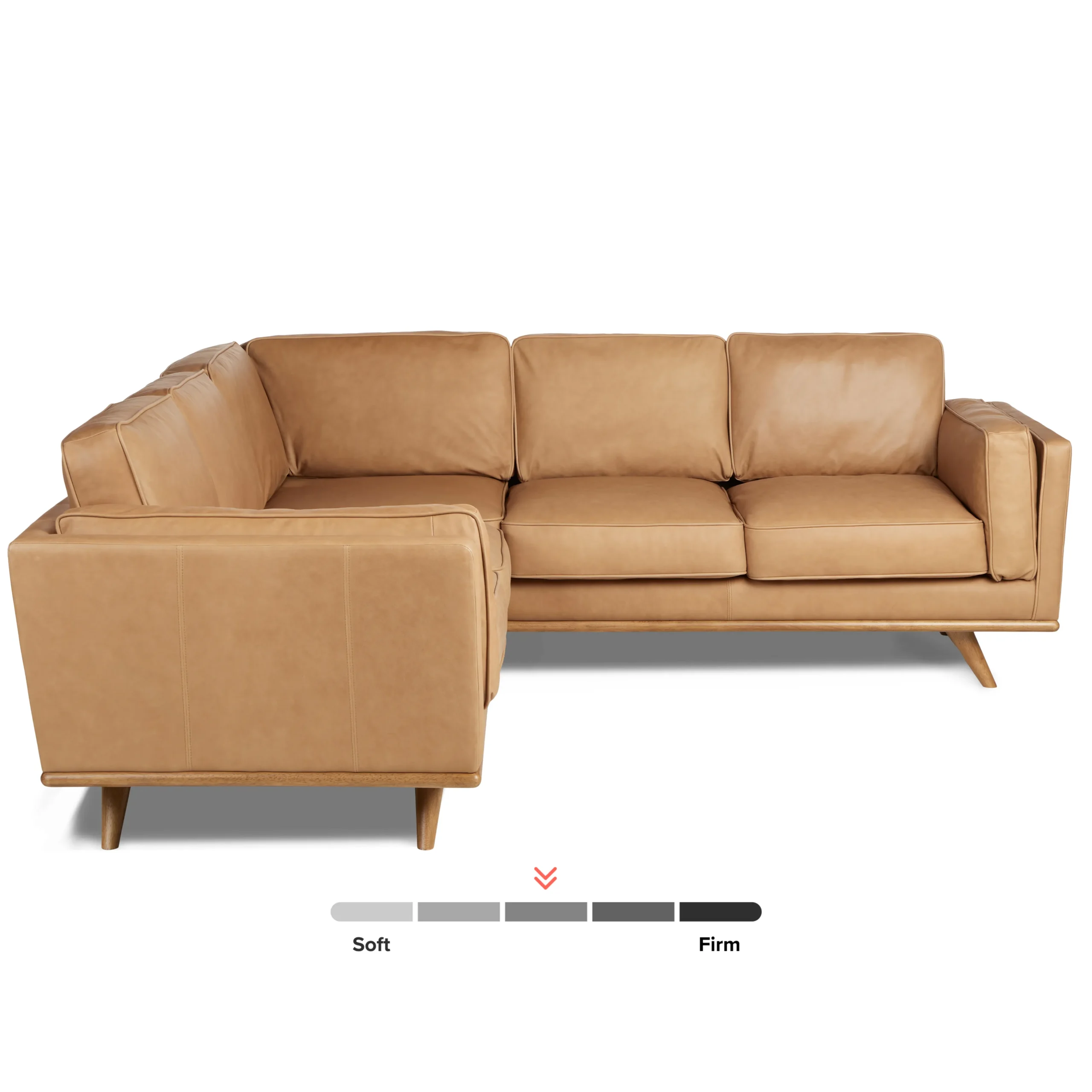 Timber 93_ Leather Corner Sectional - Charme Tan - Image 6