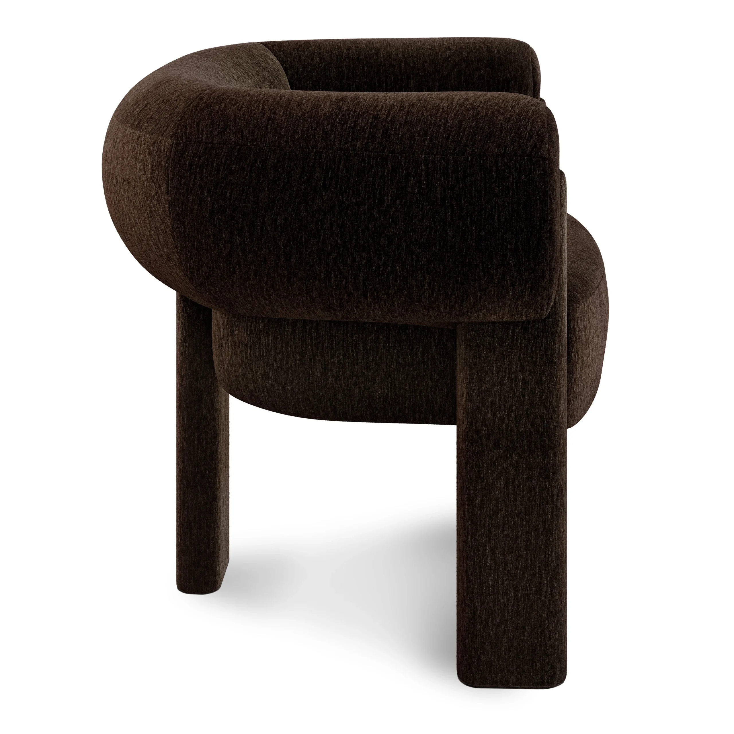 Everse 33.5_ Velvet Lounge Chair - Melange Espresso - Image 4