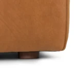 Cigar 47_ Leather Ottoman - Rawhide Tan