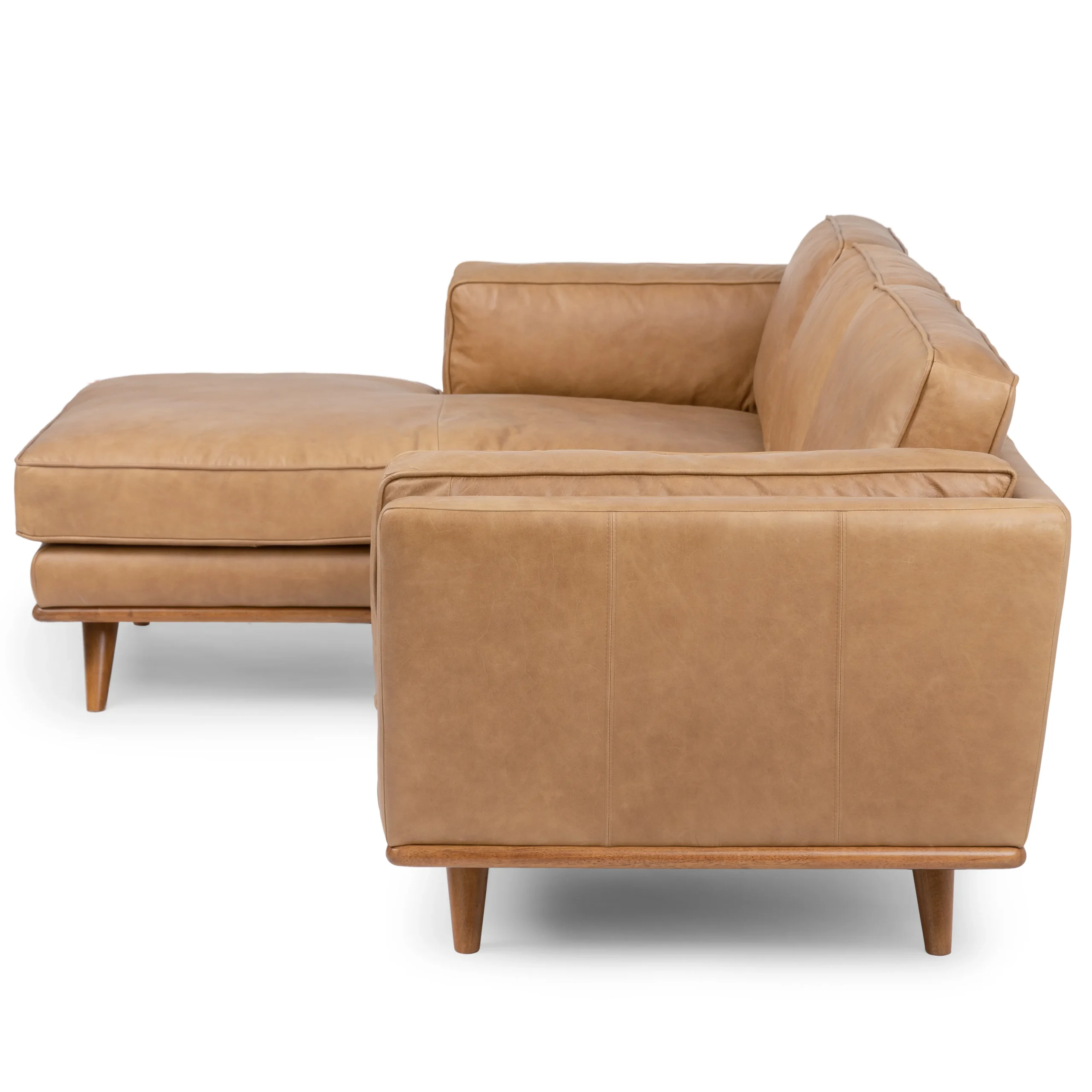 Timber 93_ Leather Left Sectional - Charme Tan - Image 6