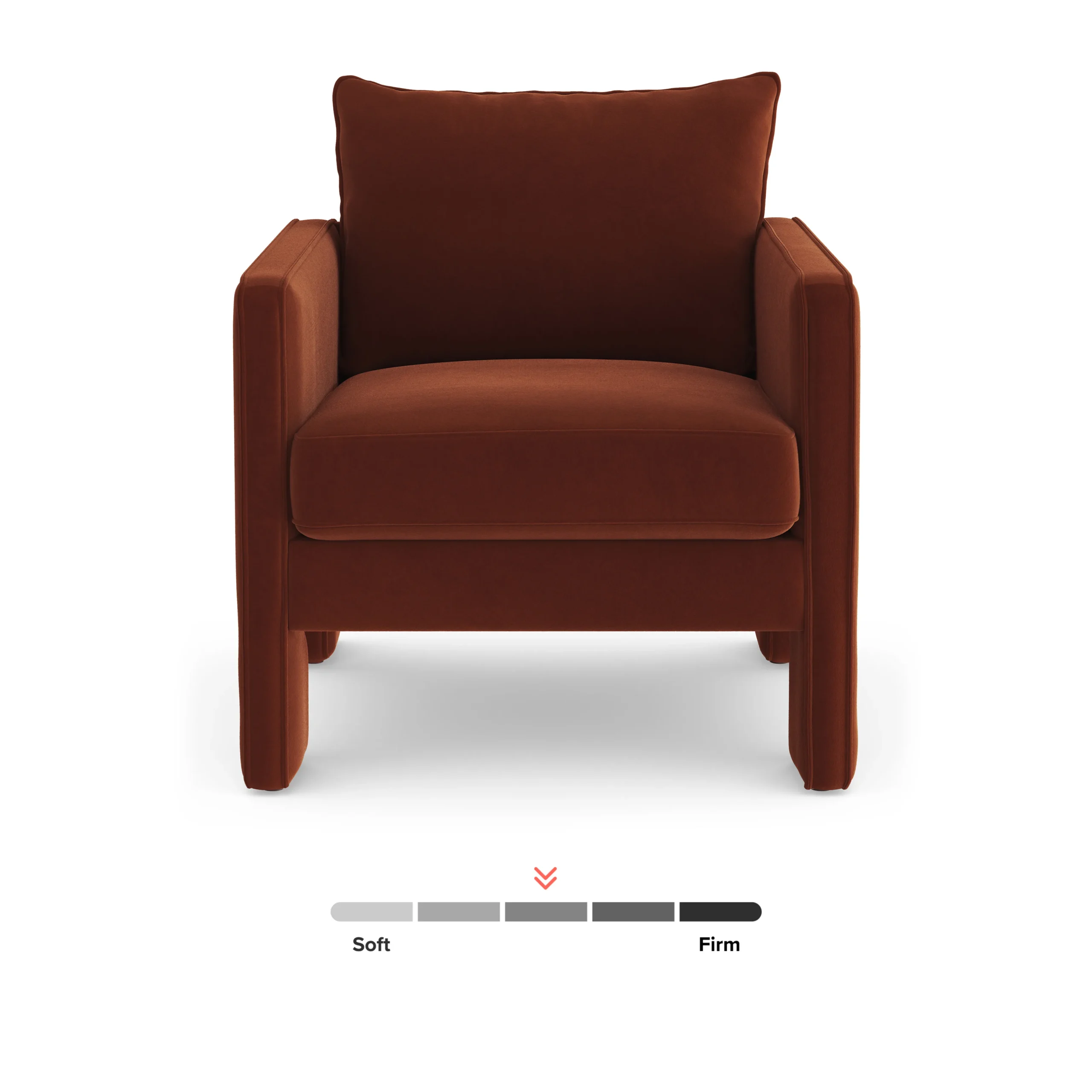 Oren 29.5_ Velvet Lounge Chair - Hale Rust - Image 9